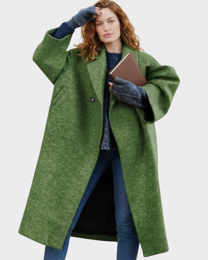 Abrigo largo para mujer de lana