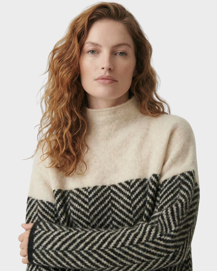 Suéter de Lana con Diseño de Rayas