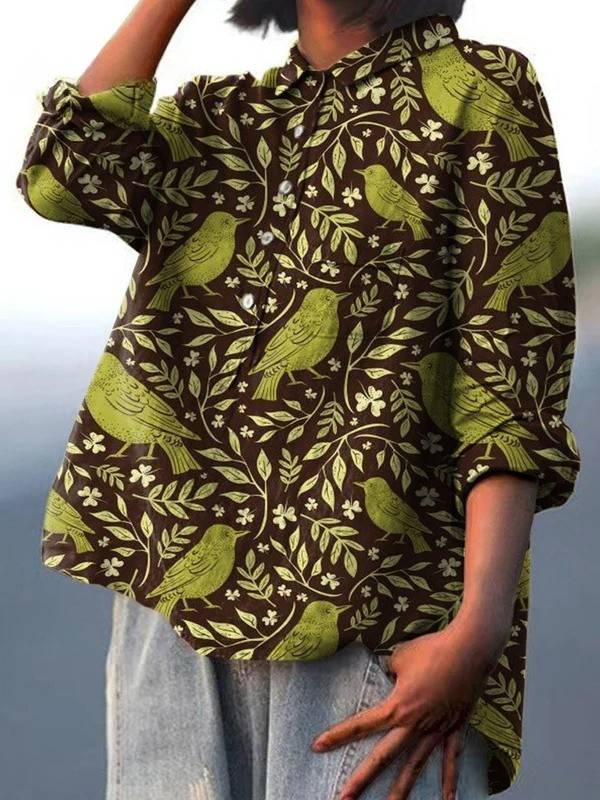 Remedios | Camiseta Casual de Estilo Vintage con Motivo Floral