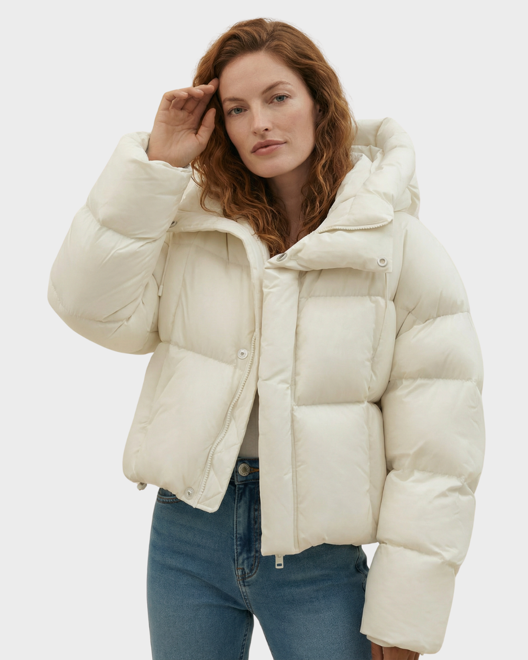 Chaqueta Padded con Capucha y Material Aislante Fleece