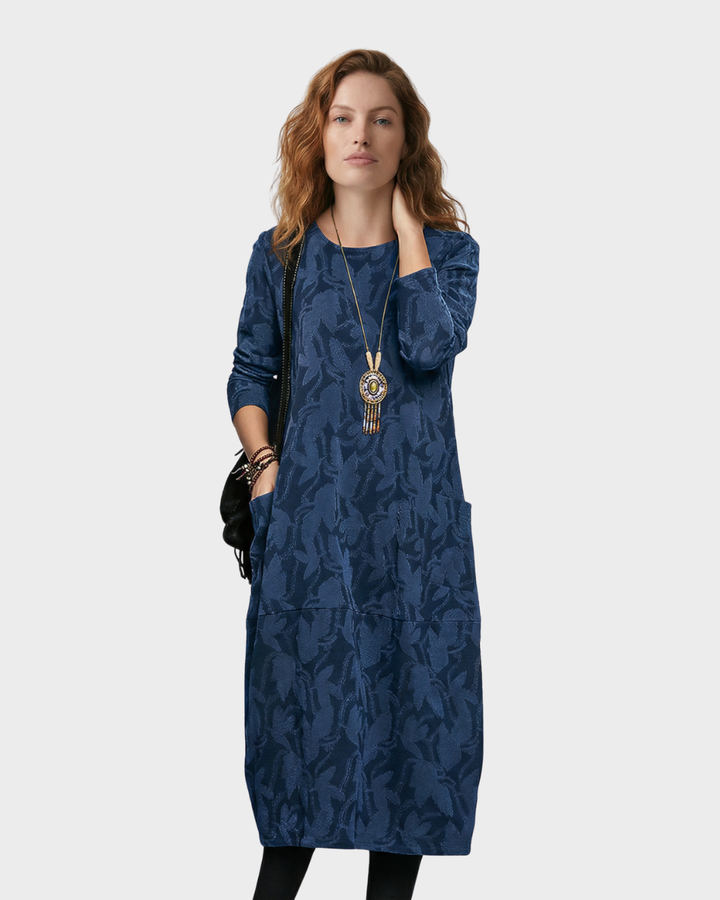 Vestido largo de manga larga