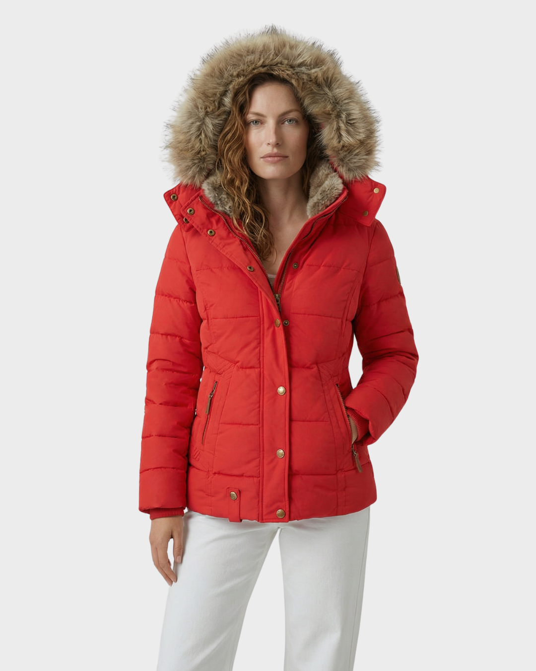 Chaqueta de Plumas con Capucha y Estilo Funcional