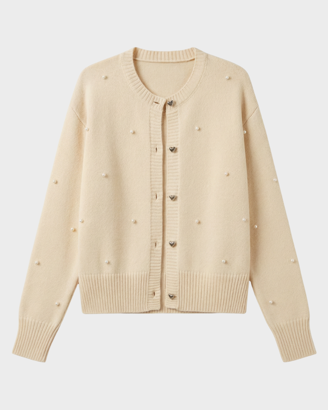 Cárdigan de punto con perlas