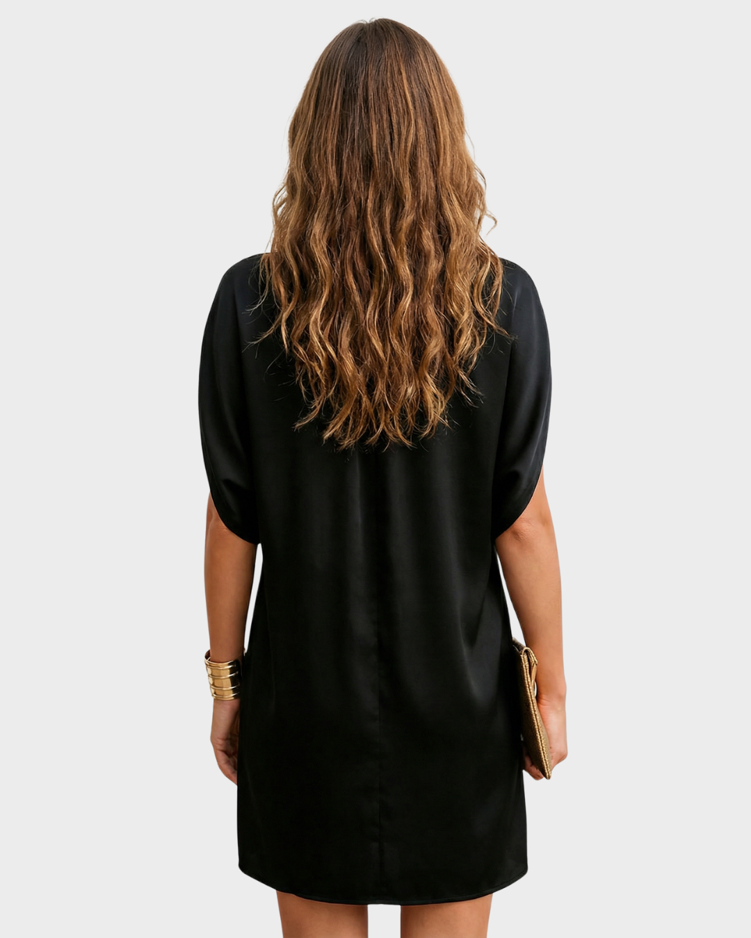 Vestido corto de manga corta