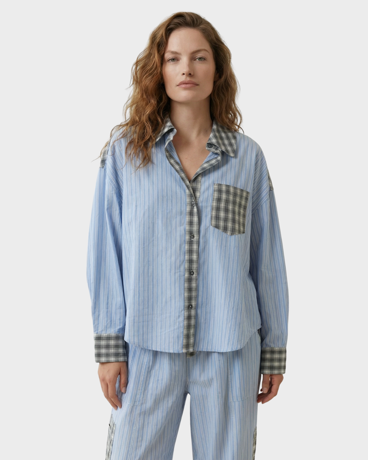 Pijama de algodón a rayas