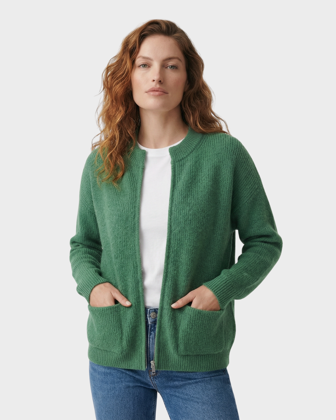 Cárdigan de Punto de Lana con Bolsillos