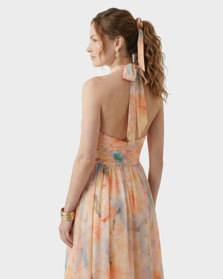 Vestido Largo de Primavera Estilo Halter