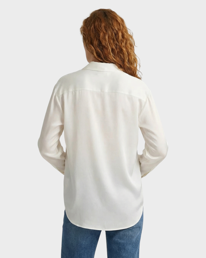 Blusa Satinada de Manga Larga