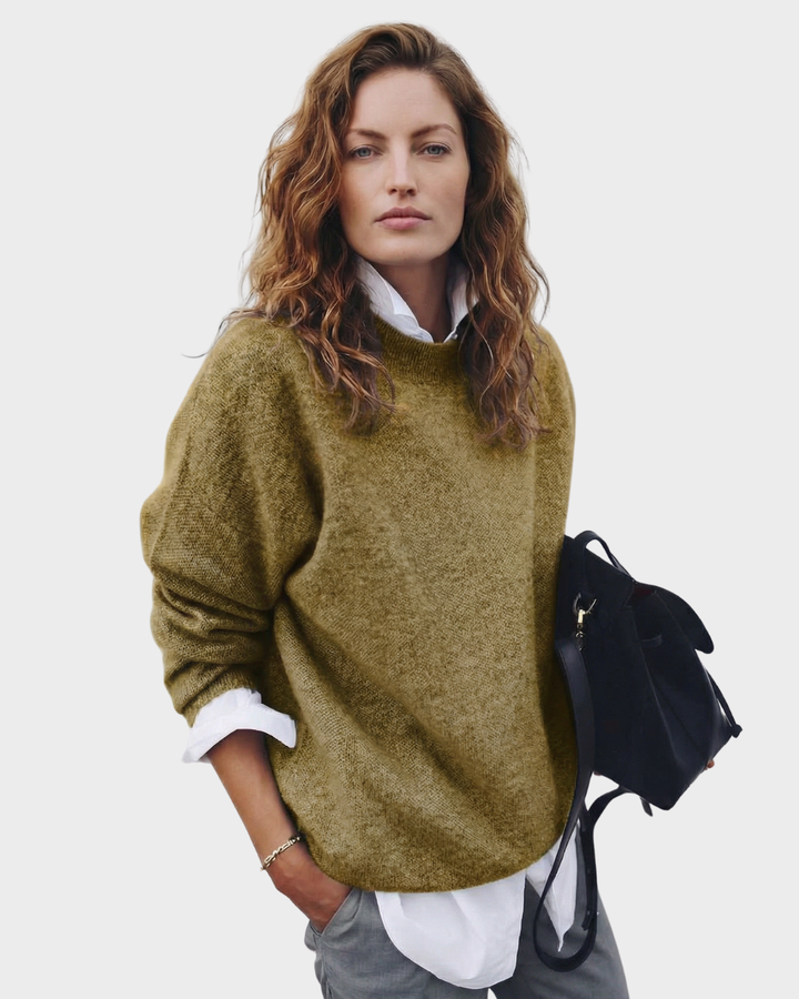 Suéter de punto de algodón para mujer