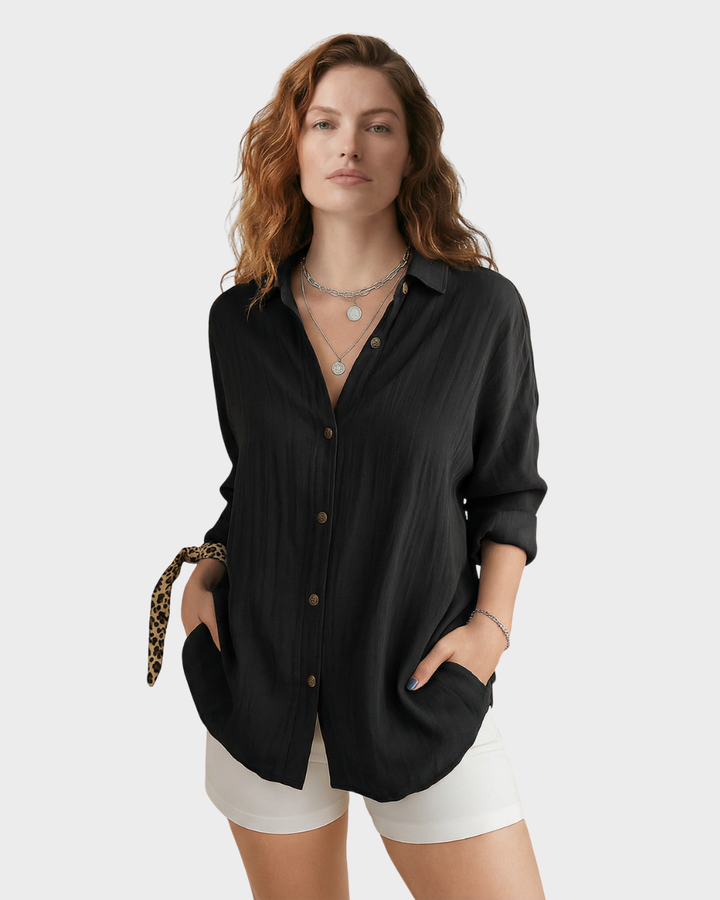 Blusa de Algodón con Botones