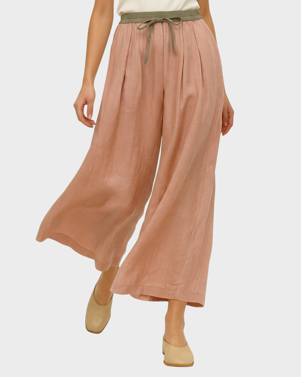 Pantalón largo mujer de corte relajado