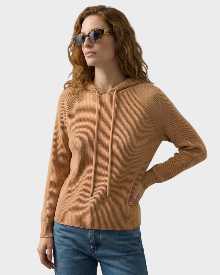 Suéter con capucha de algodón para mujer