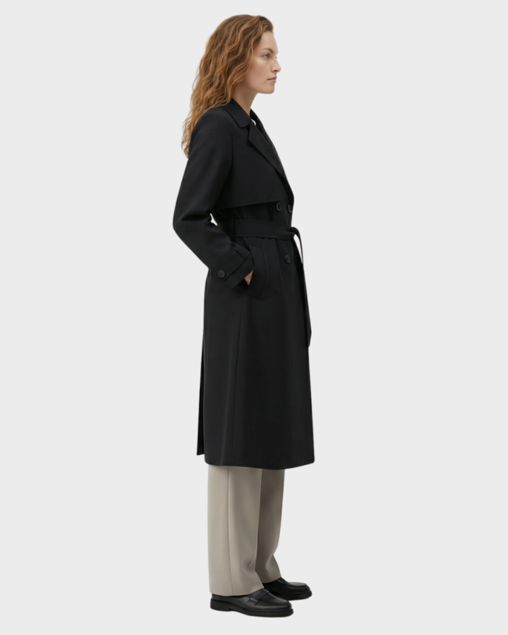 Chaqueta de lana con doble botonadura informal invierno