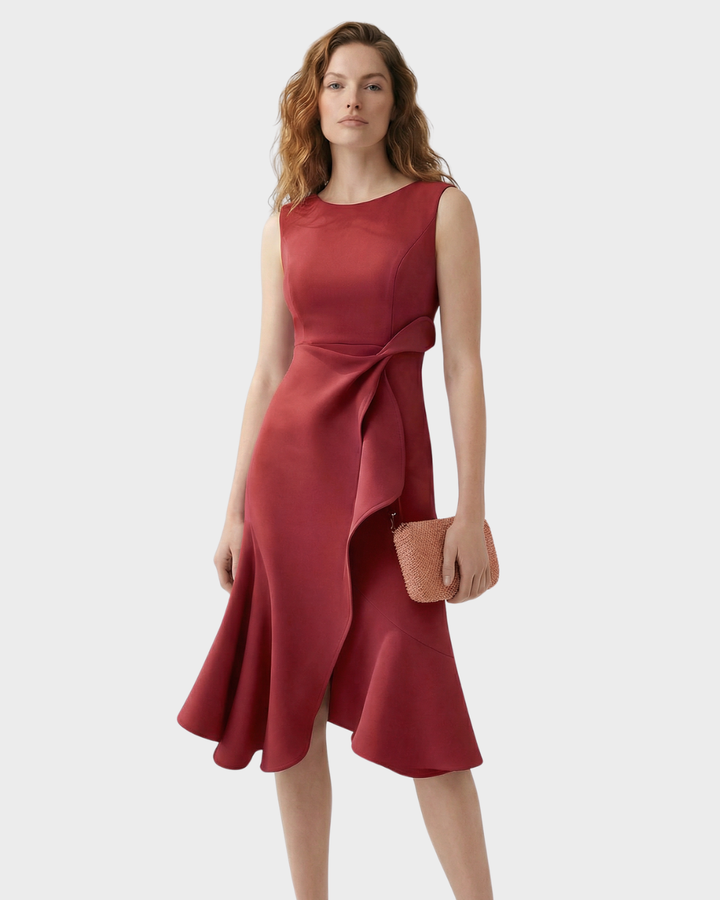 Vestido de cóctel para mujer con detalles de lazo