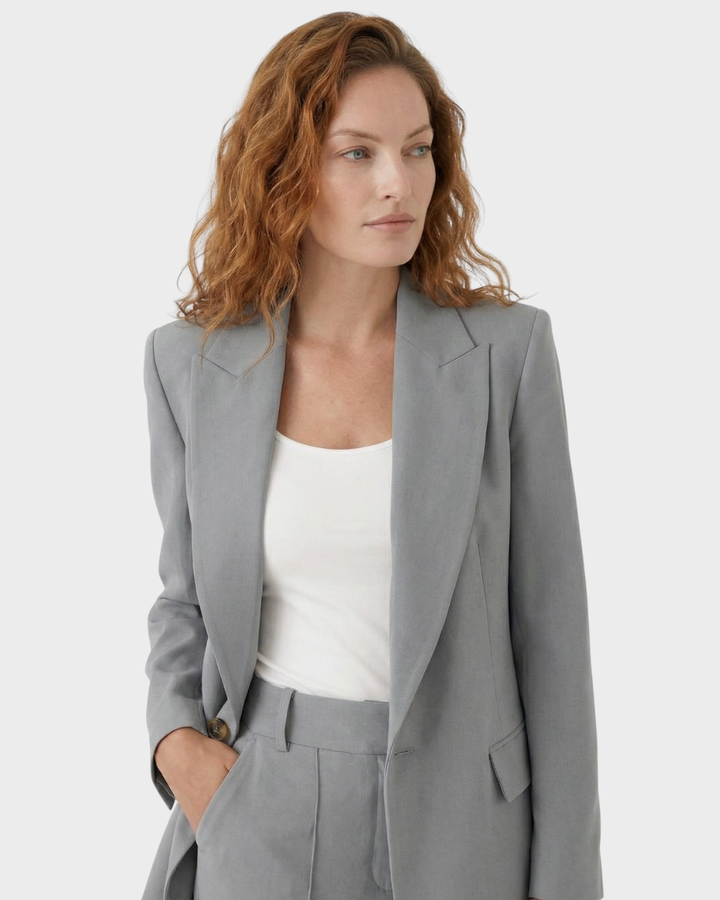 Conjunto de blazer y pantalón de lino