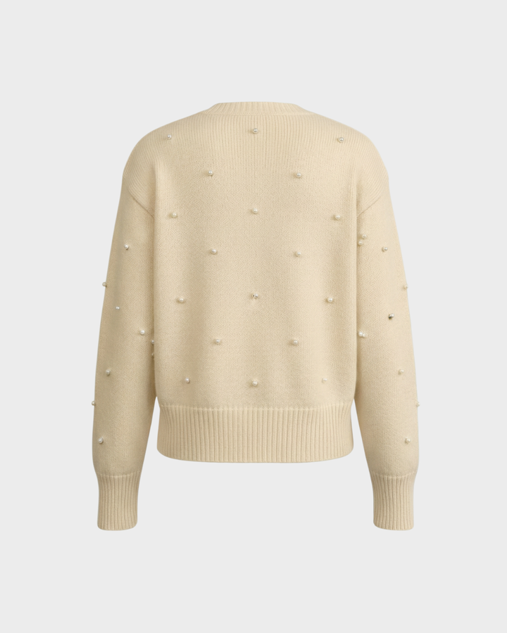 Cárdigan de punto con perlas