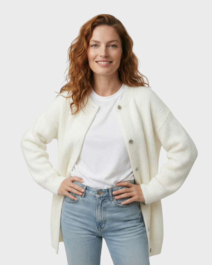 Cárdigan de Punto de Lana para Mujer