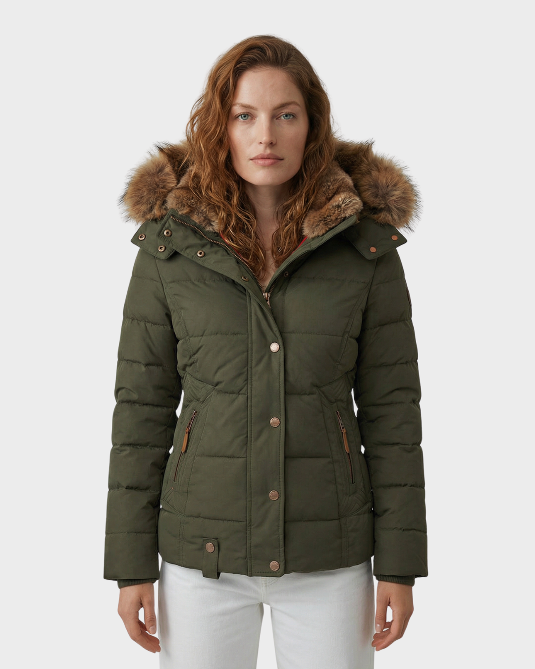 Chaqueta de Plumas con Capucha y Estilo Funcional