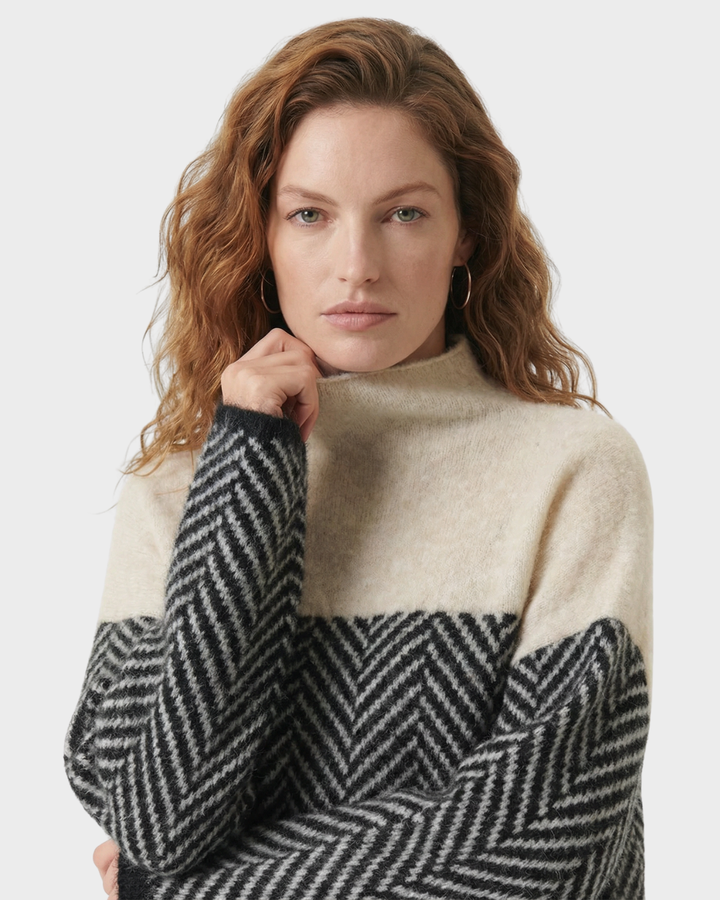 Suéter de Lana con Diseño de Rayas