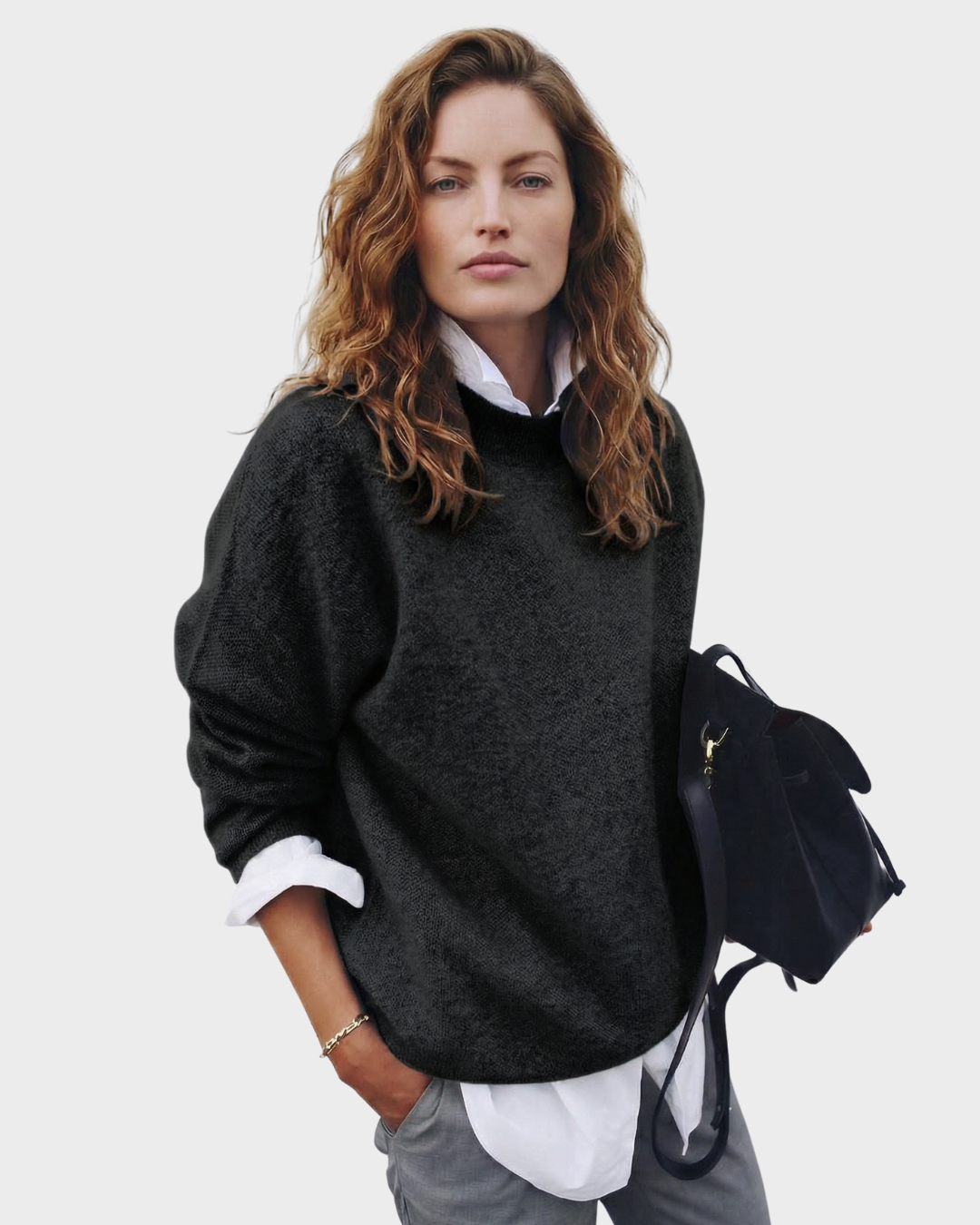 Suéter de punto de algodón para mujer