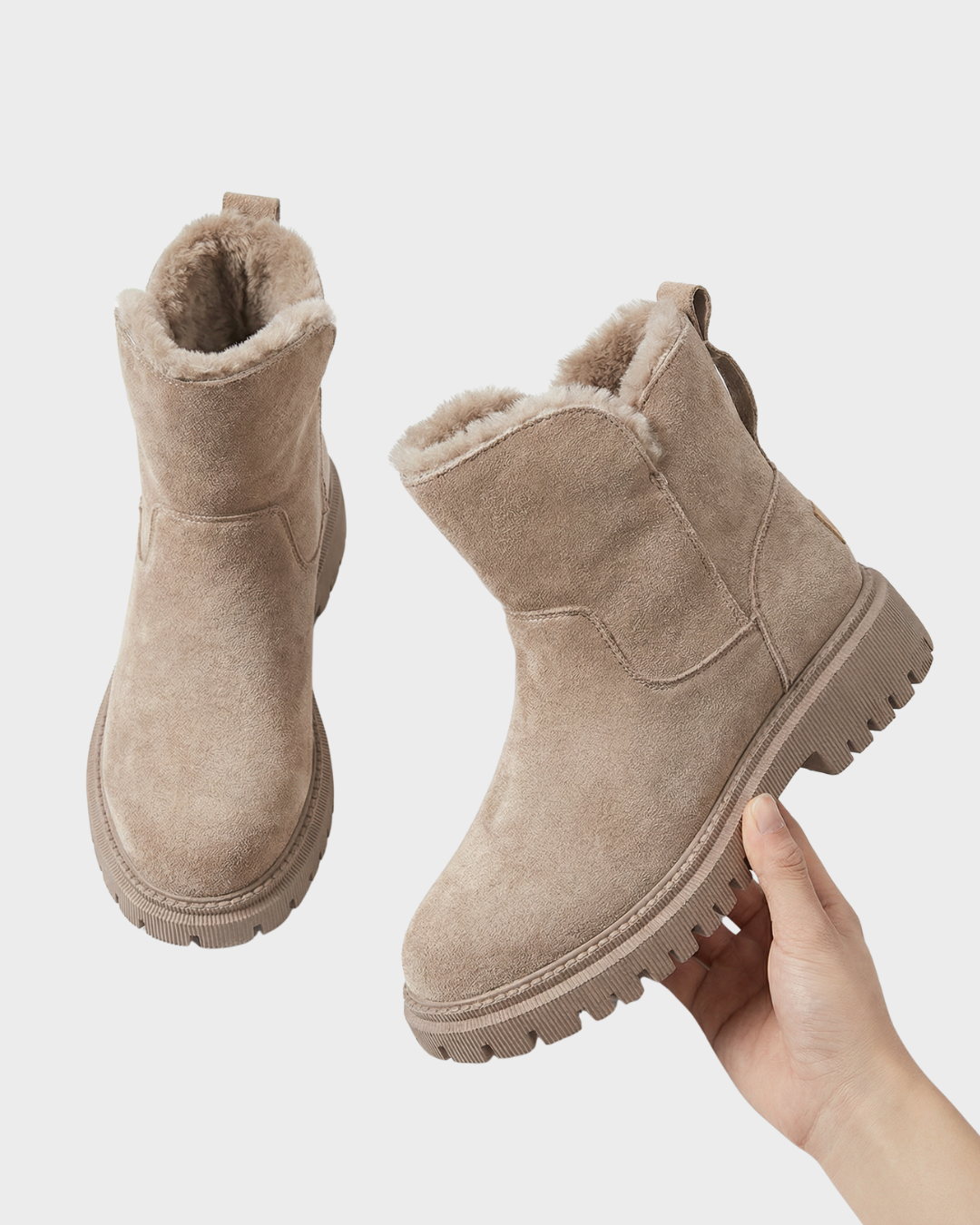 Botines con forro cálido y suela antideslizante