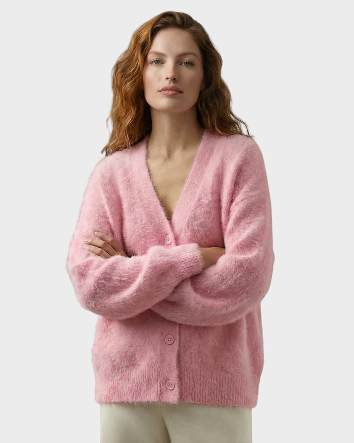 Cárdigan de lana para mujer estilo casual invierno