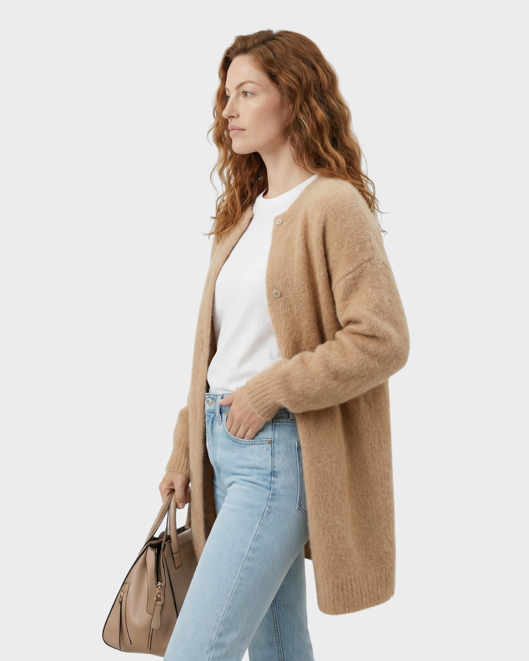 Cárdigan de Punto de Lana para Mujer