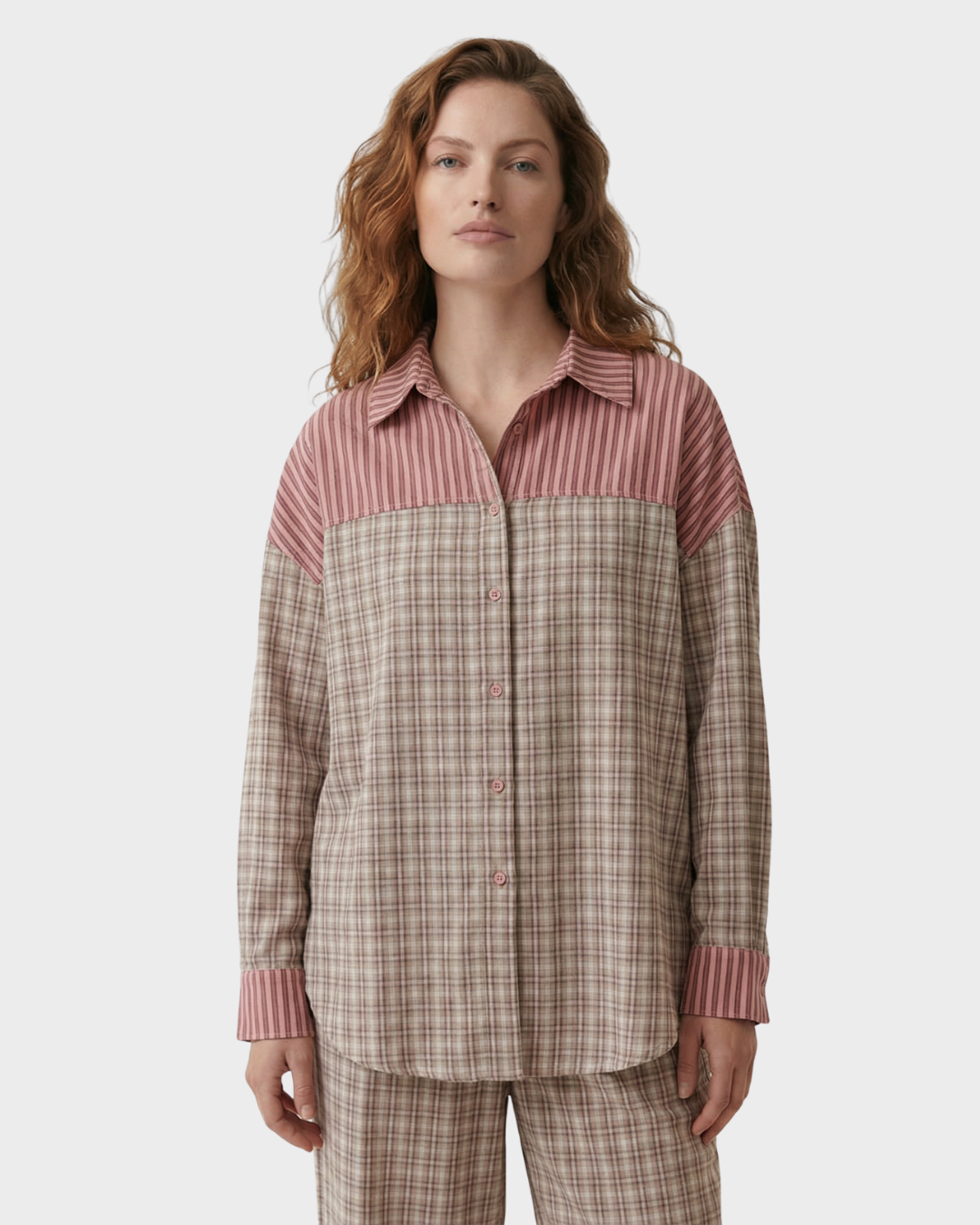 Pijama de algodón a rayas