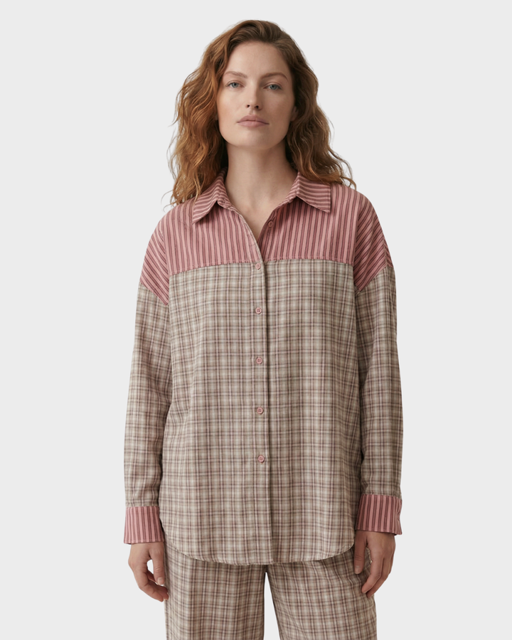 Pijama de algodón a rayas