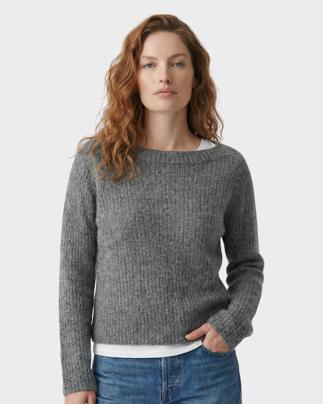 Suéter de Lana de Manga Larga