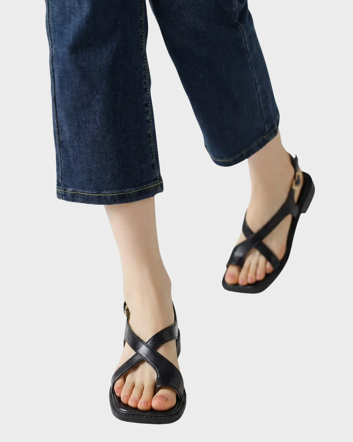 Sandalias de Cuero Cruzadas