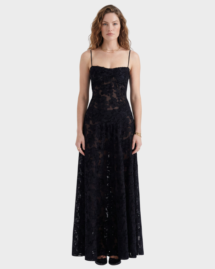 Vestido largo de mujer sin mangas