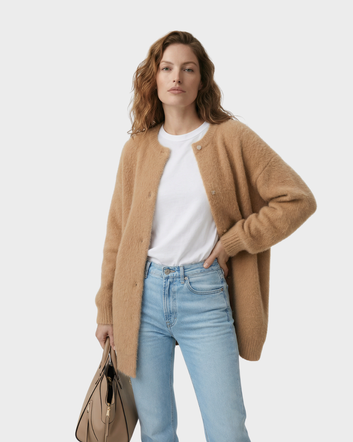 Cárdigan de Punto de Lana para Mujer