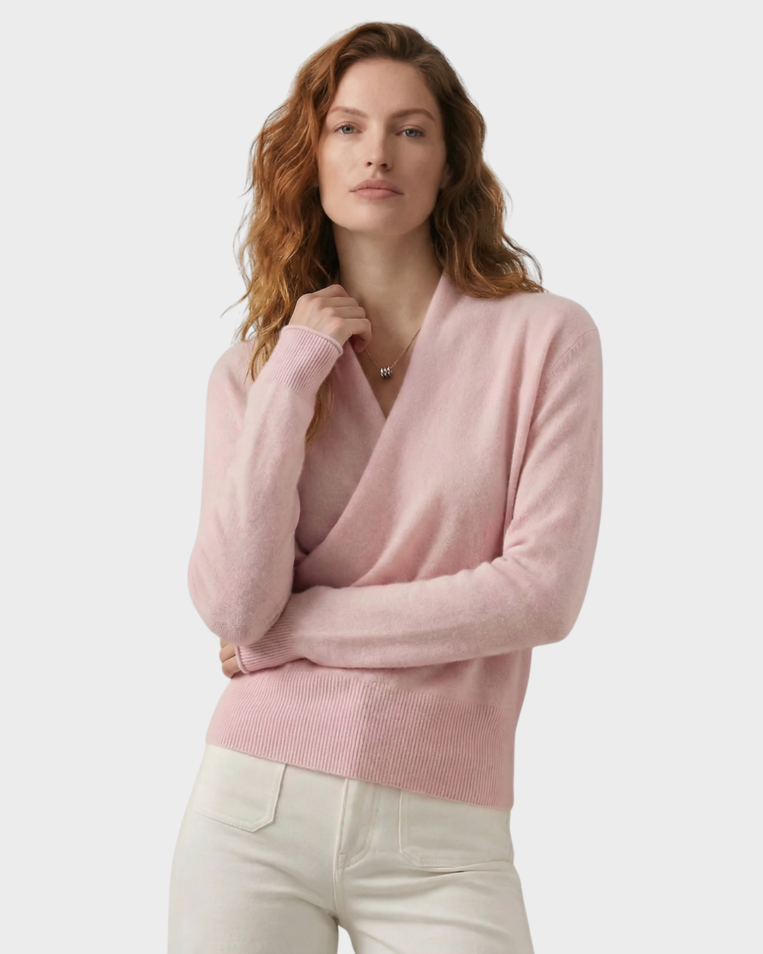 Suéter de mujer de lana cruzado