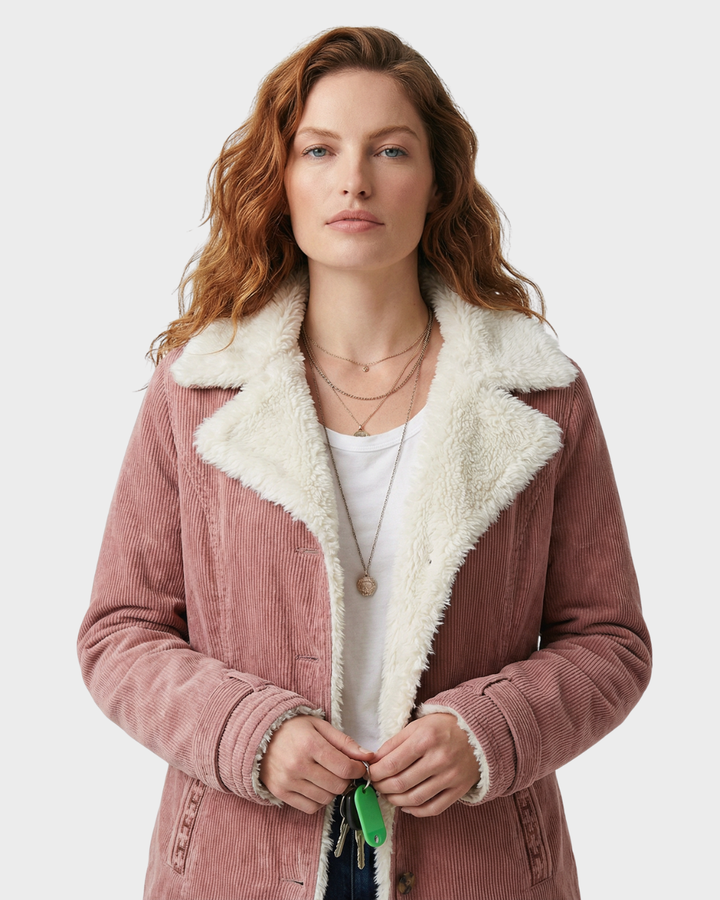 Abrigo de lana con forro de borreguillo