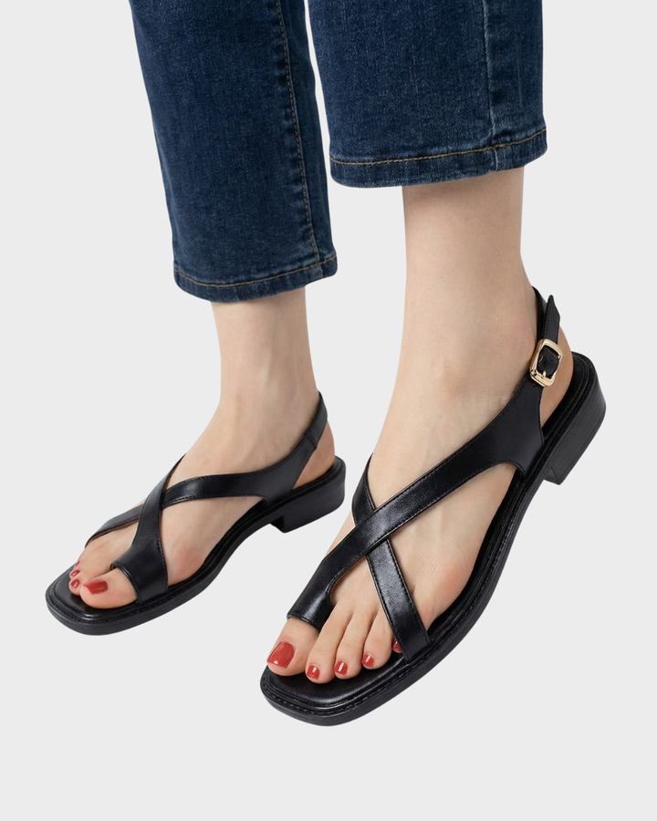 Sandalias de Cuero Cruzadas