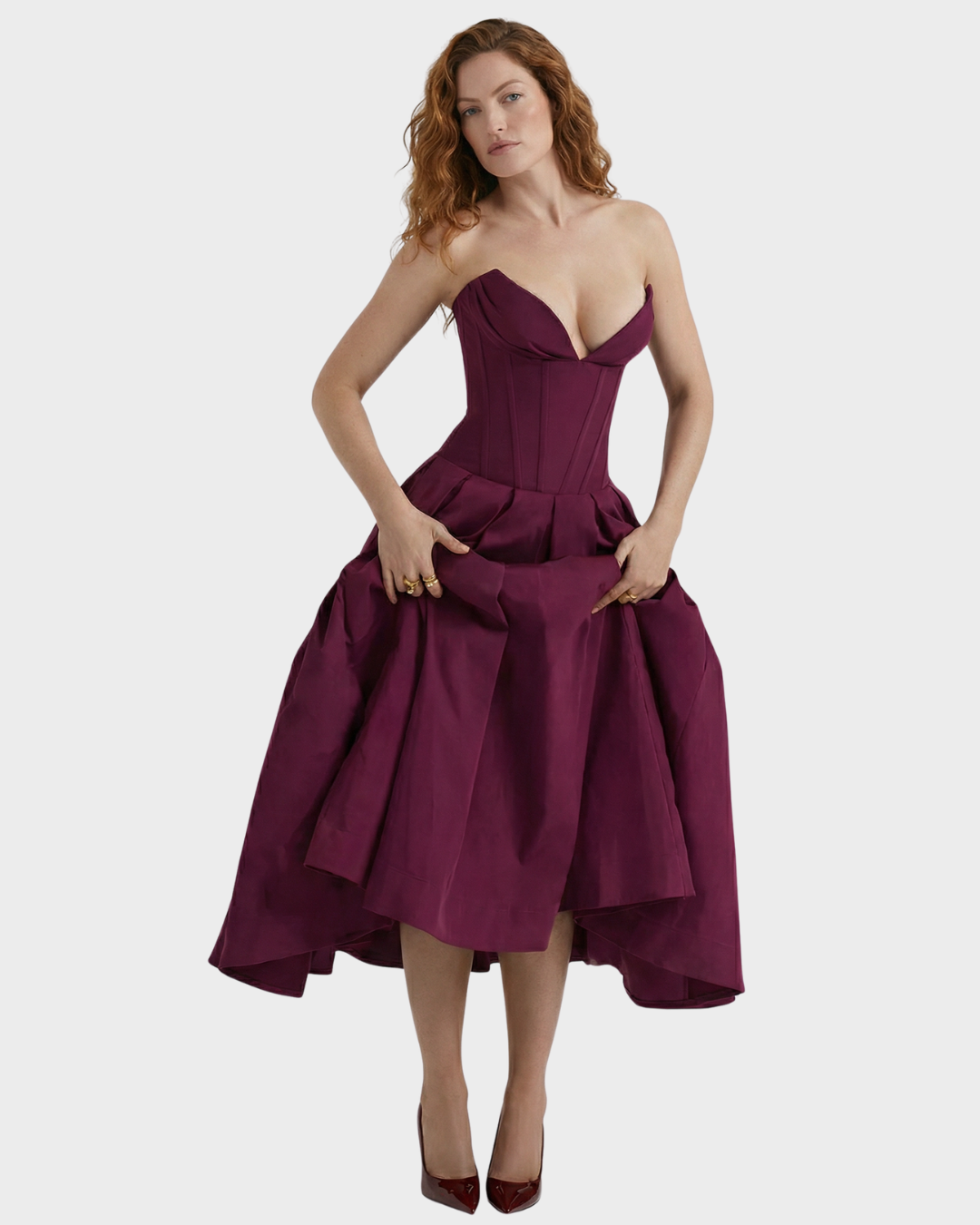 Vestido midi elegante para mujer