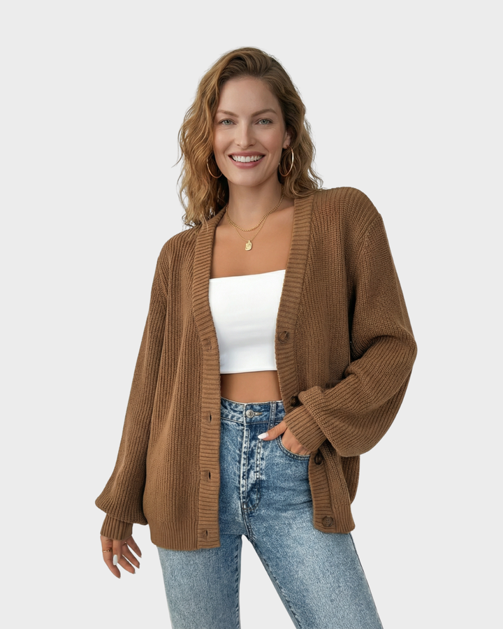 Cárdigan de punto – textura acogedora y estilo sin esfuerzo