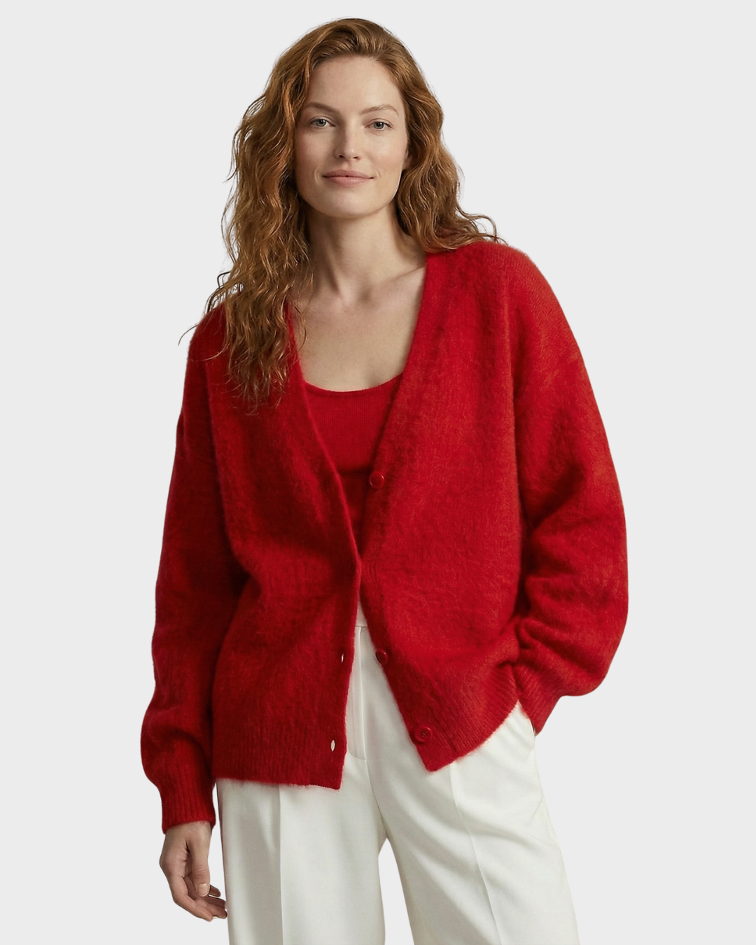 Cárdigan de lana para mujer estilo casual invierno