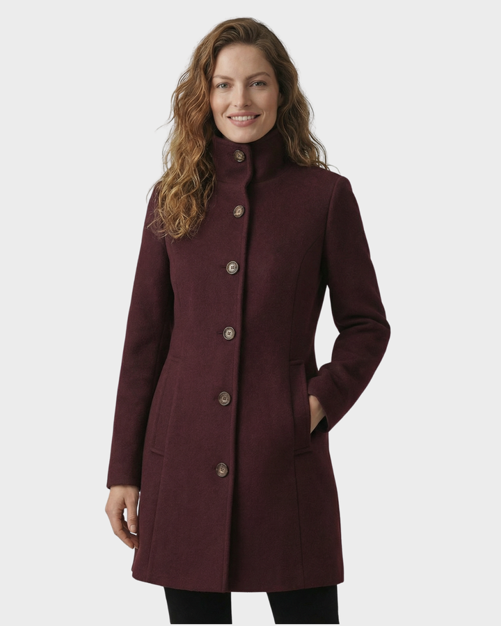 Abrigo cuello alto – elegancia limpia y abrigo ligero