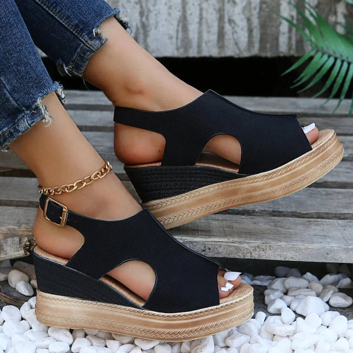 Anna-Caroline | Sandalias de cuña relajadas