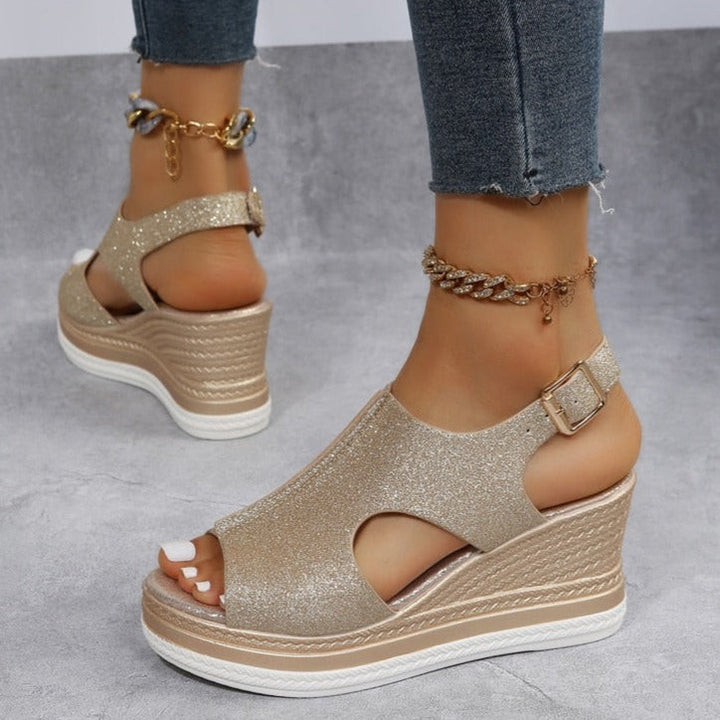 Anna-Caroline | Sandalias de cuña relajadas