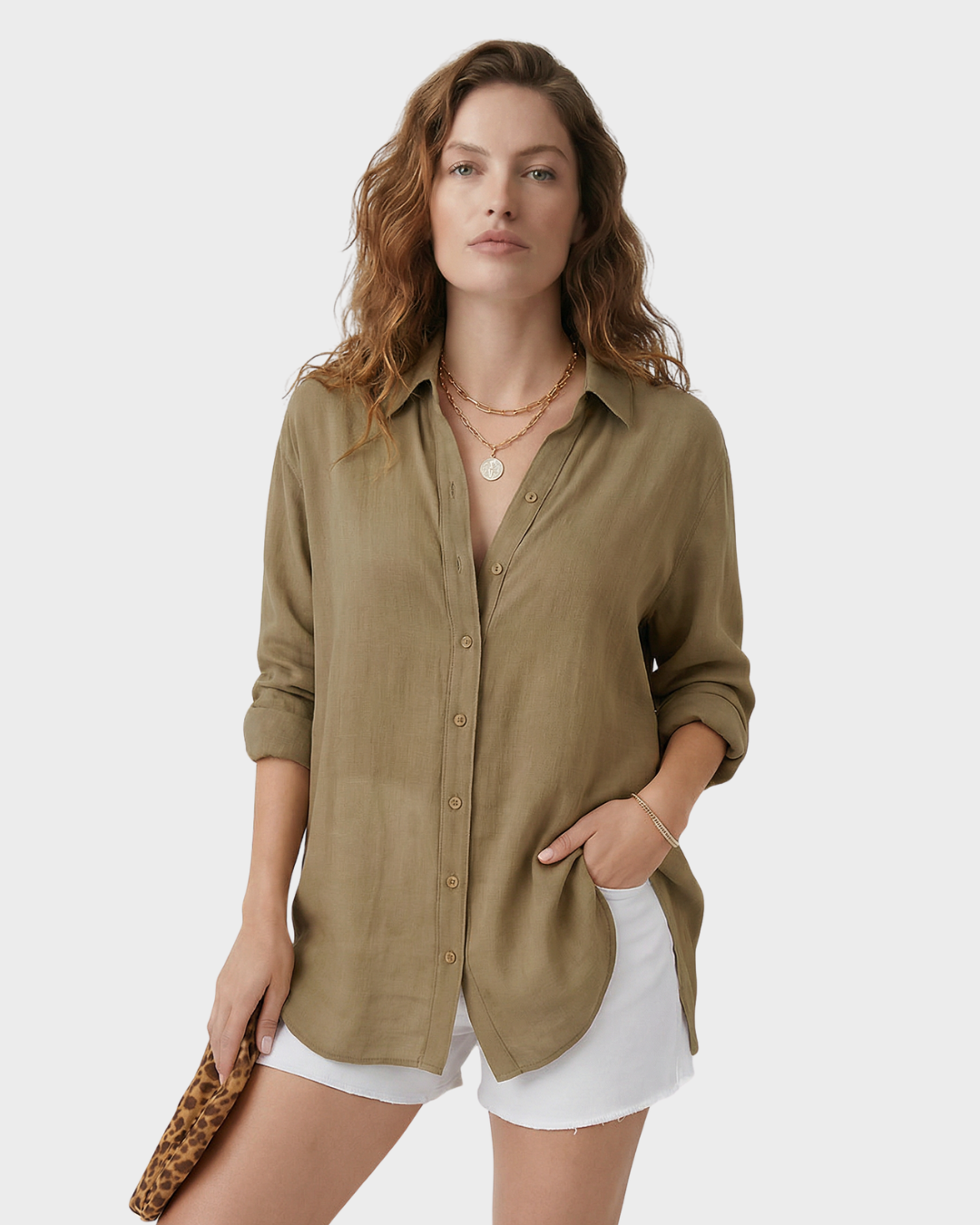 Blusa de Algodón con Botones