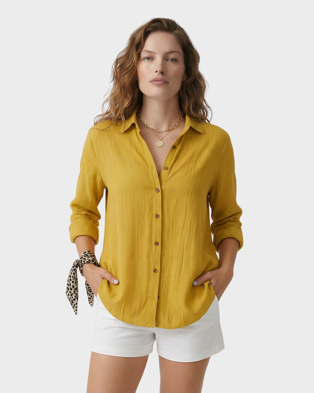 Blusa de Algodón con Botones