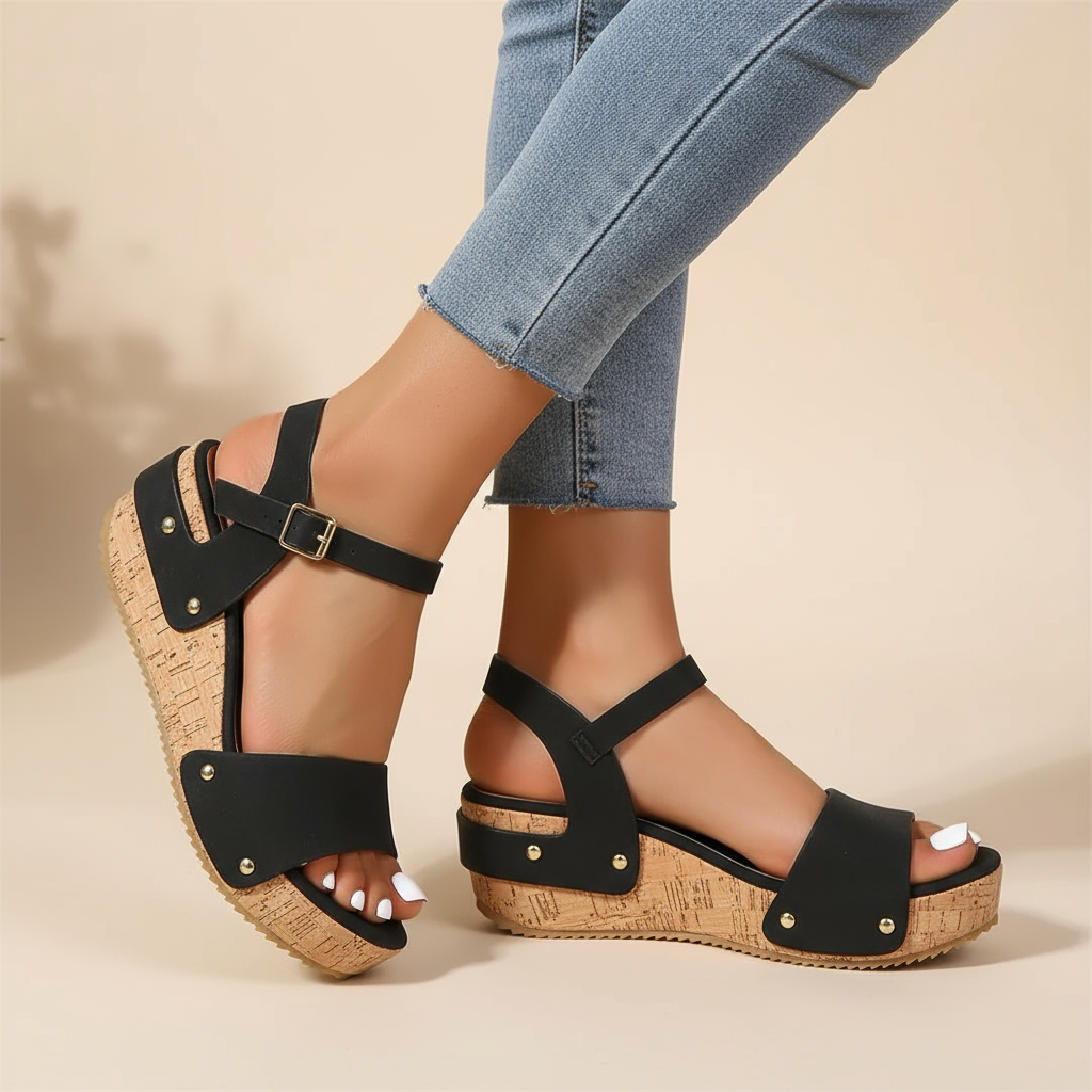 Eva-Rieke | Elegantes Sandalias de cuña