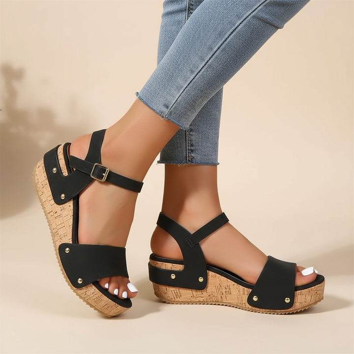 Eva-Rieke | Elegantes Sandalias de cuña