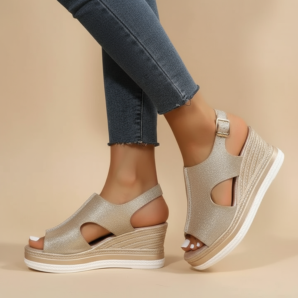 Anna-Caroline | Sandalias de cuña relajadas